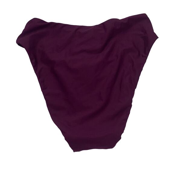 New J. Crew Burgundy Purple High Rise Bikini Swim Bathing Suit Bottom Size Small - Picture 7 of 8